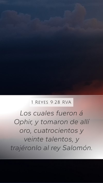1 Reyes 9:28 RVA Bible Verse Image