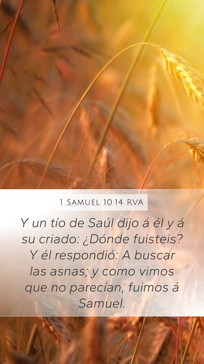 1 Samuel 10:14 RVA Mobile Phone Wallpaper - Y un tío de Saúl dijo á él y á su criado: - Mobile Bible Verse Wallpaper