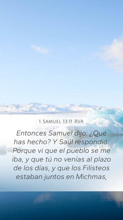 1 Samuel 13:11 RVA Bible Verse Image