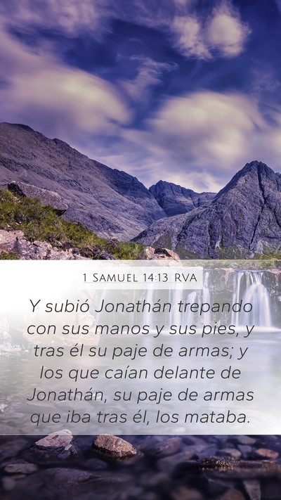 1 Samuel 14:13 RVA Bible Verse Image