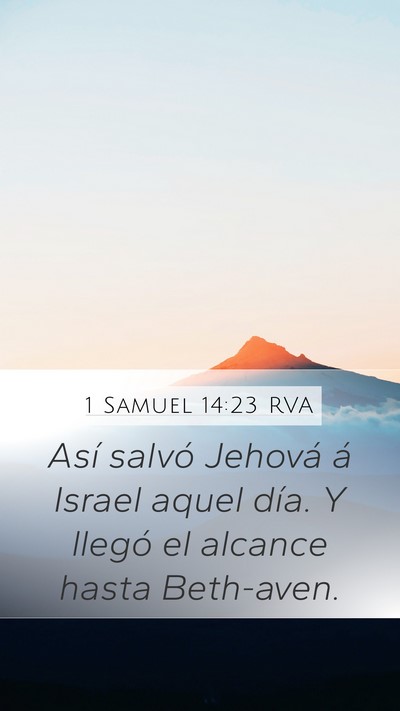1 Samuel 14:23 RVA Bible Verse Image