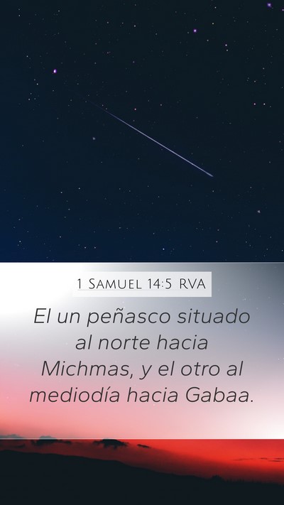 1 Samuel 14:5 RVA Bible Verse Image