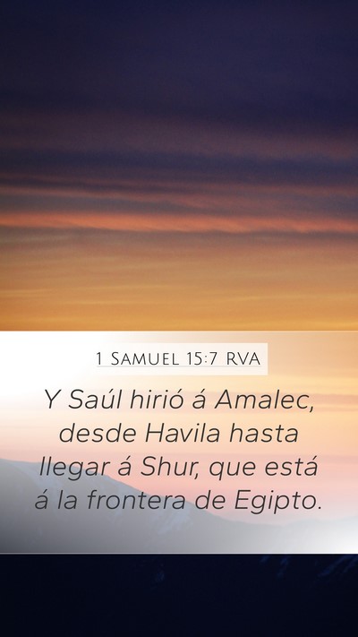 1 Samuel 15:7 RVA Bible Verse Image