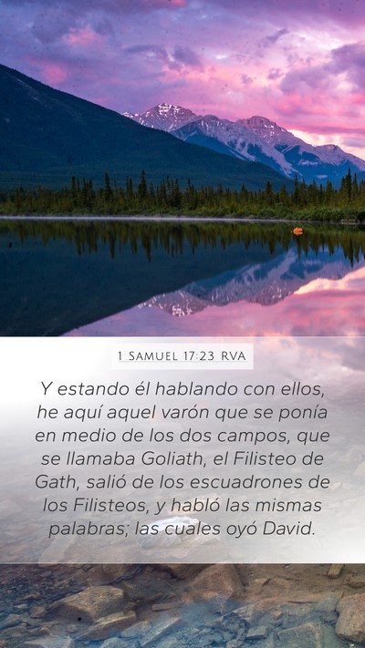 1 Samuel 17:23 RVA Bible Verse Image