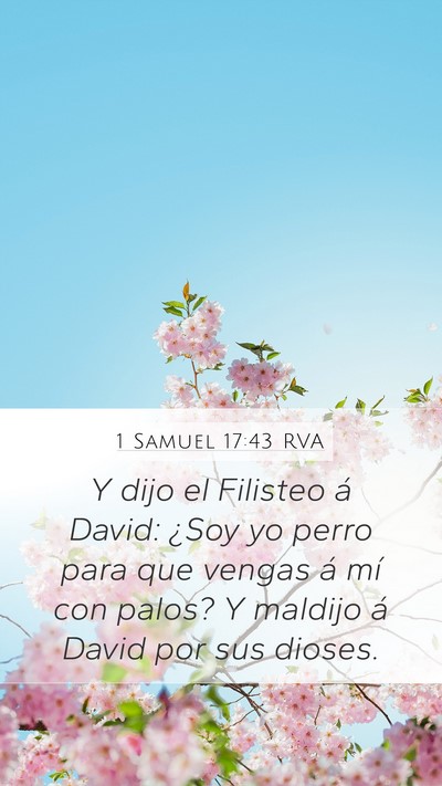 1 Samuel 17:43 RVA Bible Verse Image