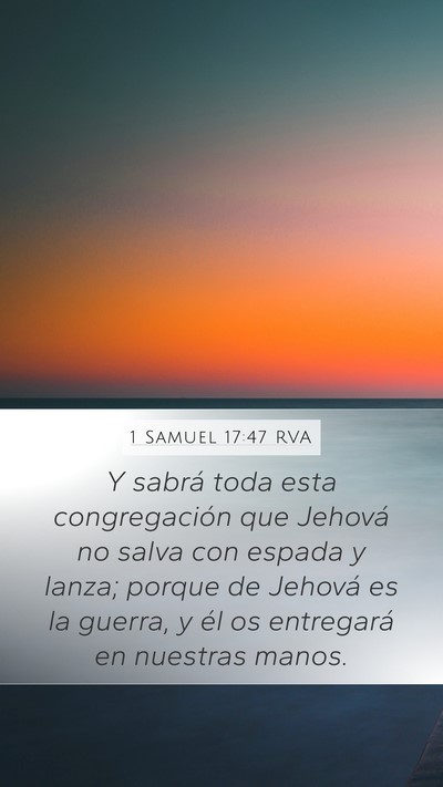 1 Samuel 17:47 RVA Bible Verse Image
