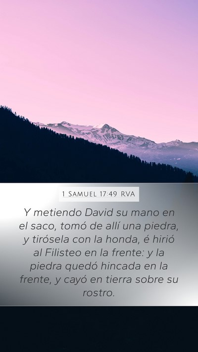 1 Samuel 17:49 RVA Bible Verse Image