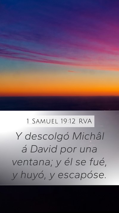 1 Samuel 19:12 RVA Bible Verse Image
