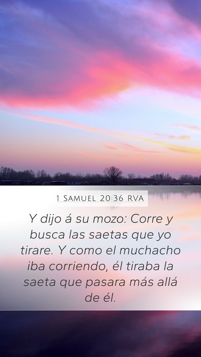 1 Samuel 20:36 RVA Mobile Phone Wallpaper - Y dijo á su mozo: Corre y busca las saetas que - Mobile Bible Verse Wallpaper