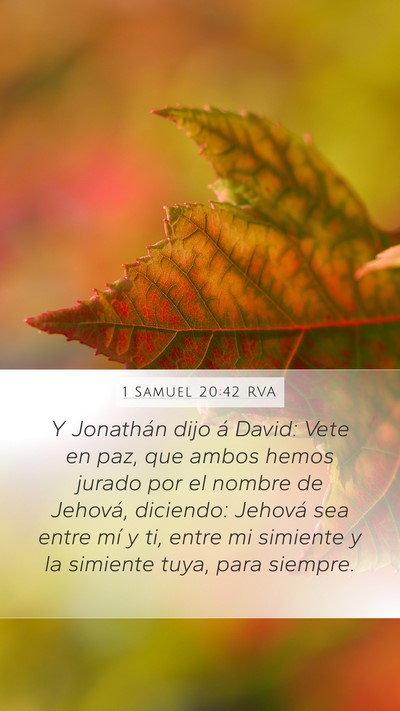 1 Samuel 20:42 RVA Bible Verse Image
