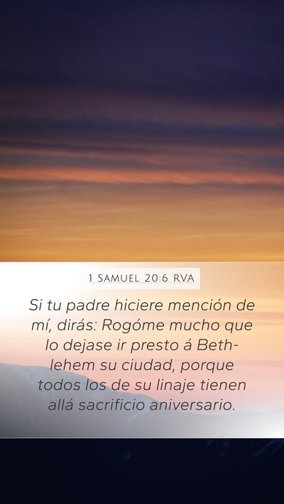 1 Samuel 20:6 RVA Bible Verse Image