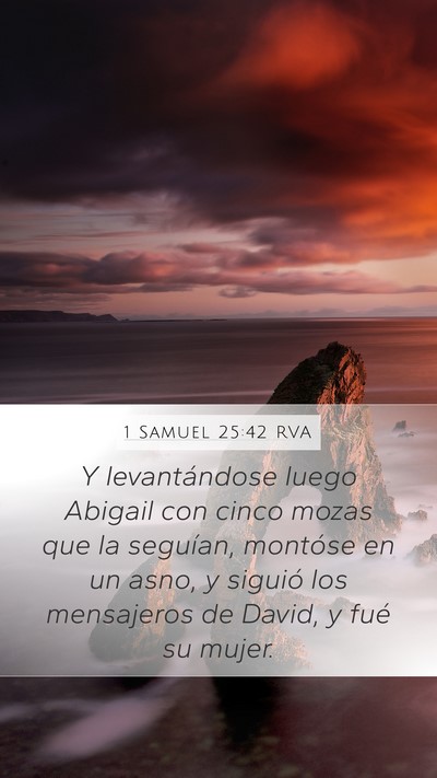 1 Samuel 25:42 RVA Bible Verse Image