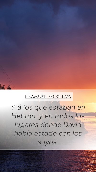 1 Samuel 30:31 RVA Bible Verse Image