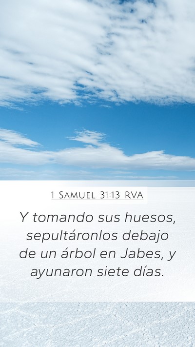 1 Samuel 31:13 RVA Bible Verse Image
