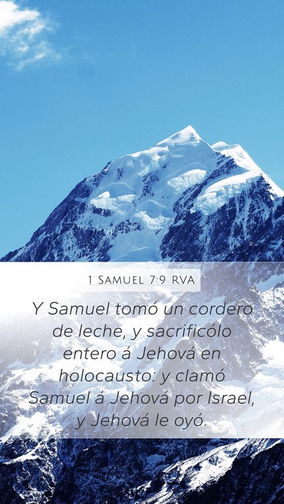 1 Samuel 7:9 RVA Bible Verse Image