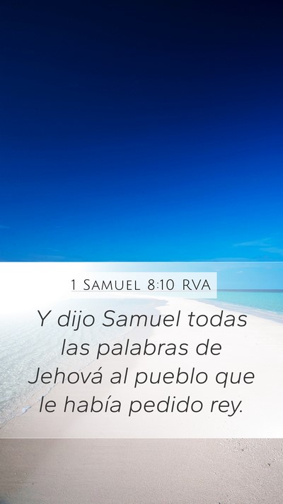 1 Samuel 8:10 RVA Bible Verse Image