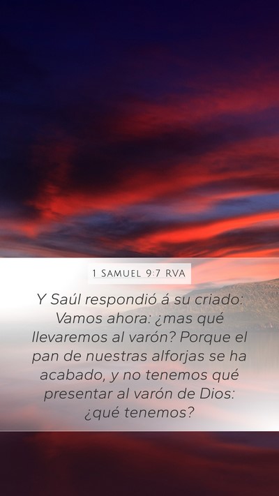 1 Samuel 9:7 RVA Bible Verse Image