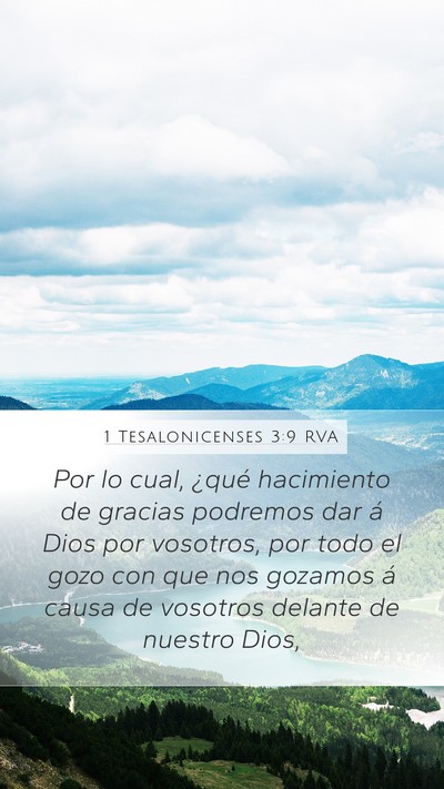 1 Tesalonicenses 3:9 RVA Bible Verse Image