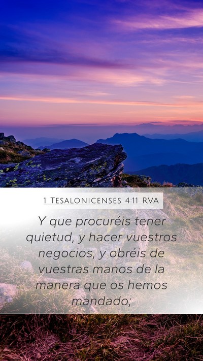 1 Tesalonicenses 4:11 RVA Bible Verse Image
