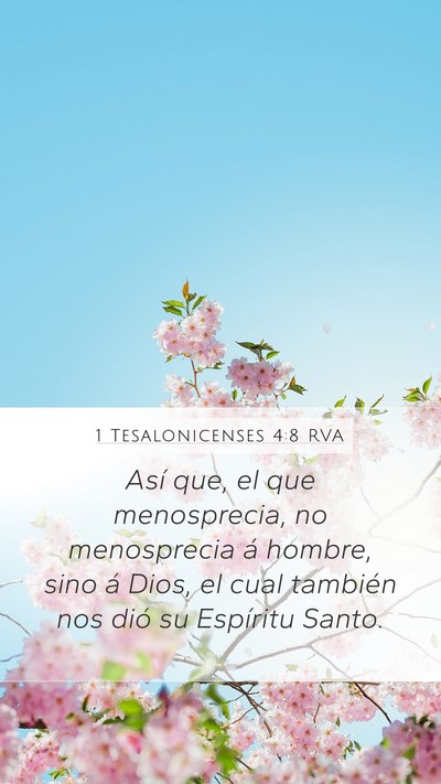 1 Tesalonicenses 4:8 RVA Bible Verse Image