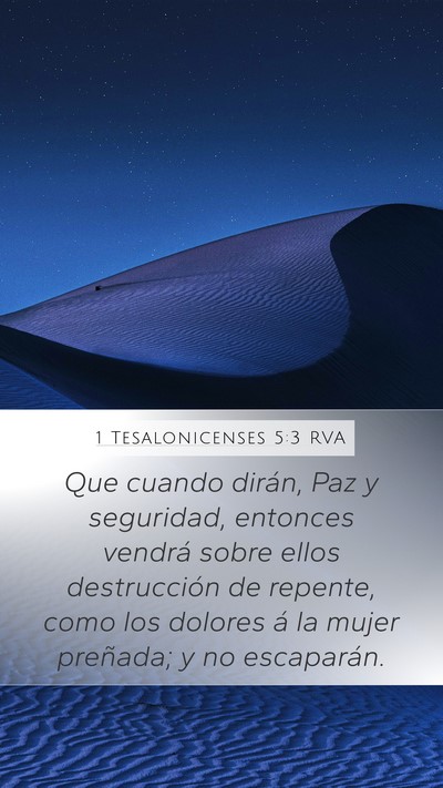 1 Tesalonicenses 5:3 RVA Bible Verse Image