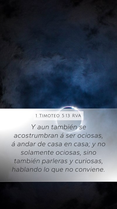 1 Timoteo 5:13 RVA Bible Verse Image