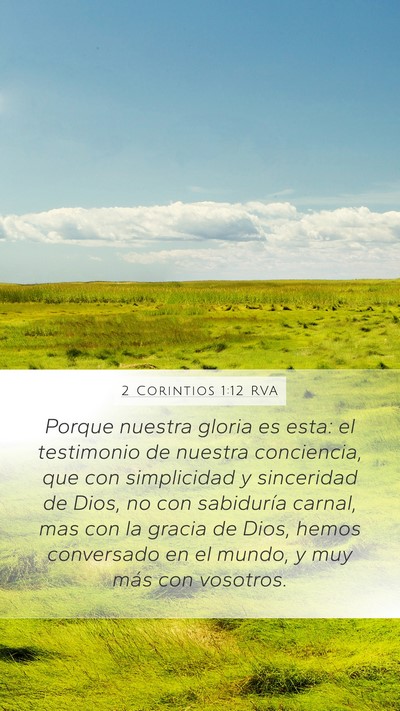 2 Corintios 1:12 RVA Bible Verse Image