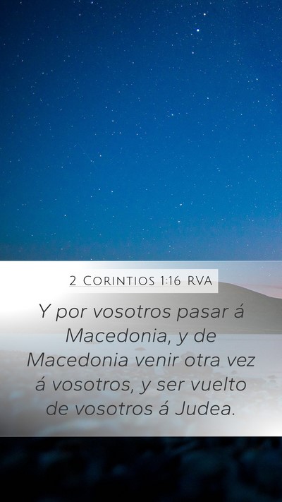 2 Corintios 1:16 RVA Bible Verse Image