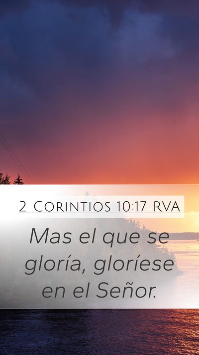 2 Corintios 10:17 RVA Bible Verse Image