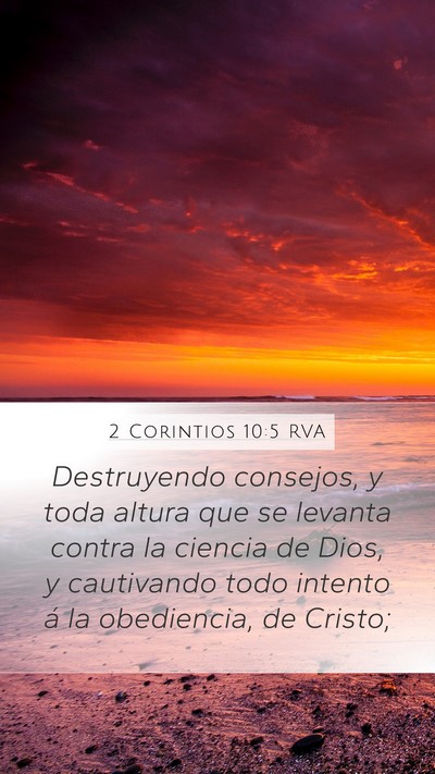 2 Corintios 10:5 RVA Bible Verse Image