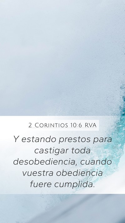 2 Corintios 10:6 RVA Bible Verse Image