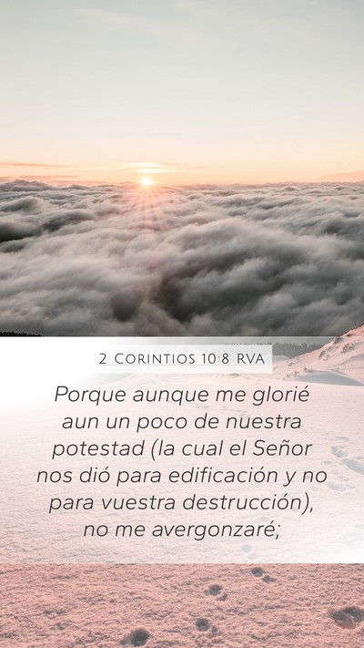 2 Corintios 10:8 RVA Bible Verse Image