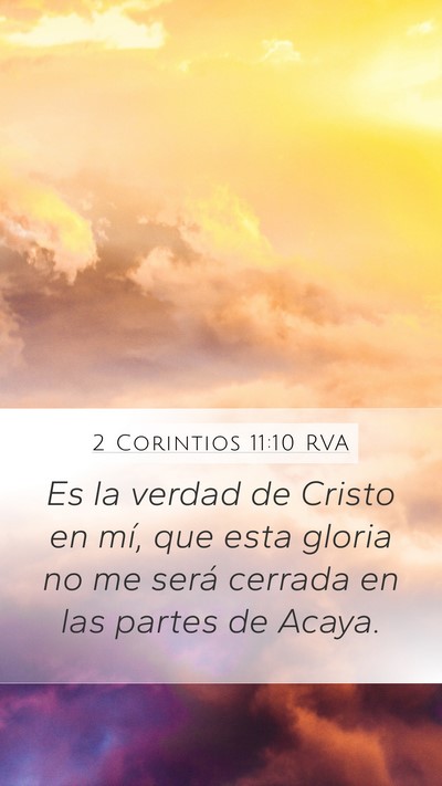 2 Corintios 11:10 RVA Bible Verse Image