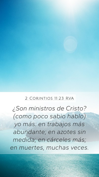 2 Corintios 11:23 RVA Bible Verse Image