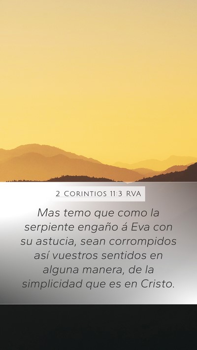 2 Corintios 11:3 RVA Bible Verse Image