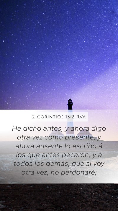2 Corintios 13:2 RVA Bible Verse Image