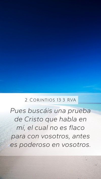 2 Corintios 13:3 RVA Bible Verse Image