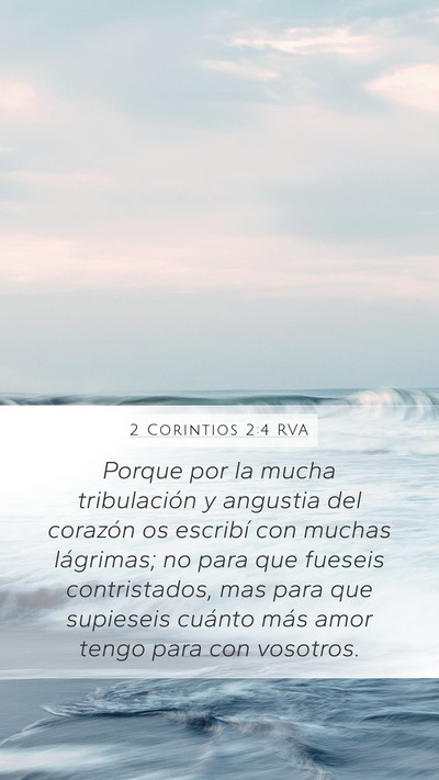 2 Corintios 2:4 RVA Bible Verse Image