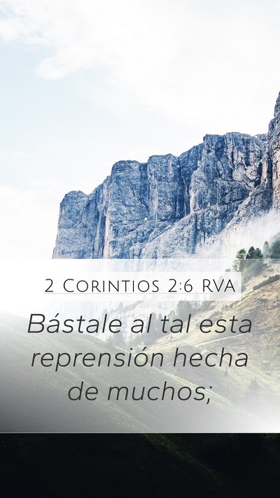 2 Corintios 2:6 RVA Bible Verse Image