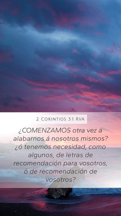 2 Corintios 3:1 RVA Bible Verse Image