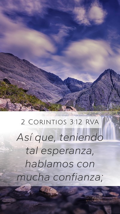 2 Corintios 3:12 RVA Bible Verse Image