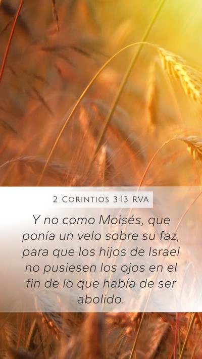 2 Corintios 3:13 RVA Bible Verse Image