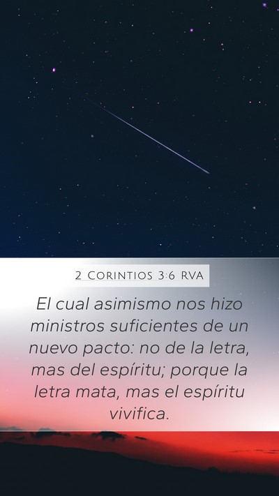 2 Corintios 3:6 RVA Bible Verse Image