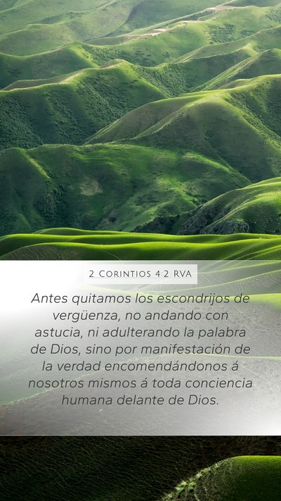 2 Corintios 4:2 RVA Bible Verse Image