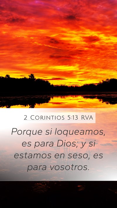 2 Corintios 5:13 RVA Bible Verse Image