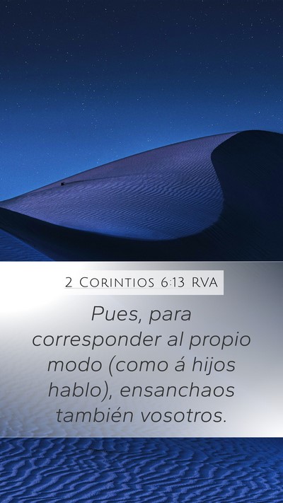 2 Corintios 6:13 RVA Bible Verse Image