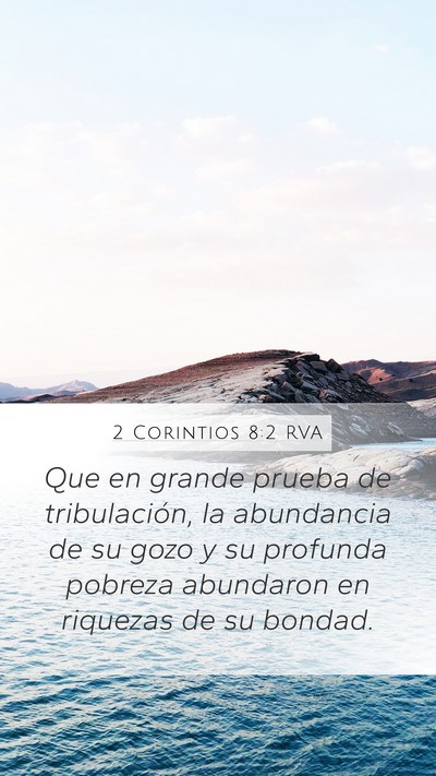 2 Corintios 8:2 RVA Bible Verse Image