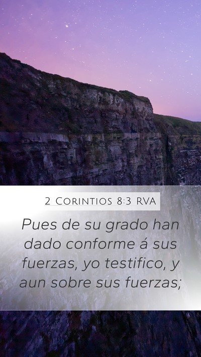 2 Corintios 8:3 RVA Bible Verse Image