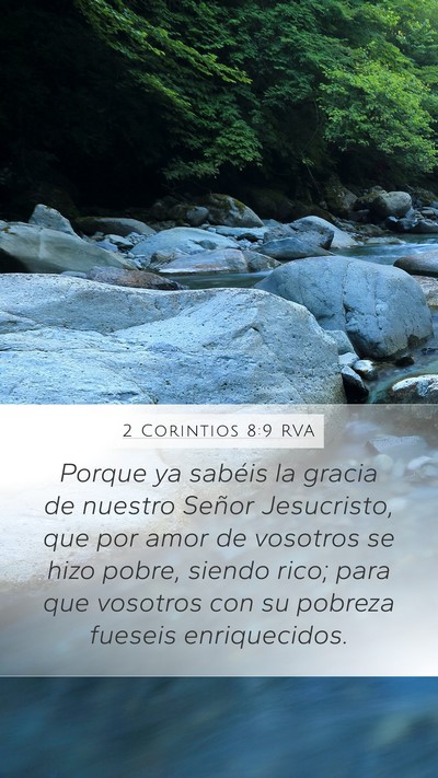 2 Corintios 8:9 RVA Bible Verse Image