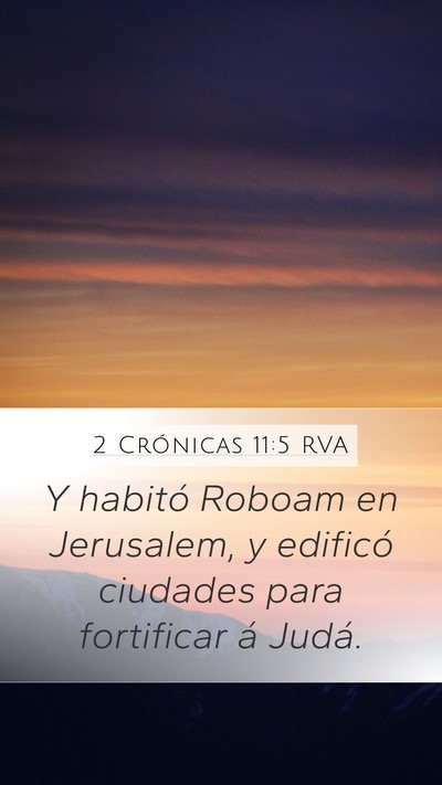 2 Crónicas 11:5 RVA Bible Verse Image